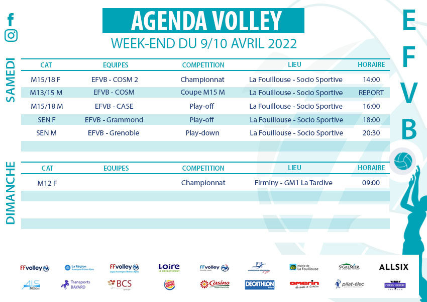 Agenda du 9 et 10 Avril 2022